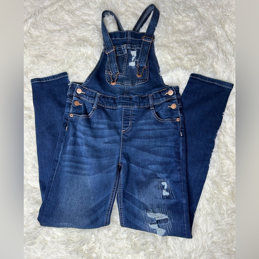 Justice Blue Jumpsuit with Distressed Details - Picture 2 of 13